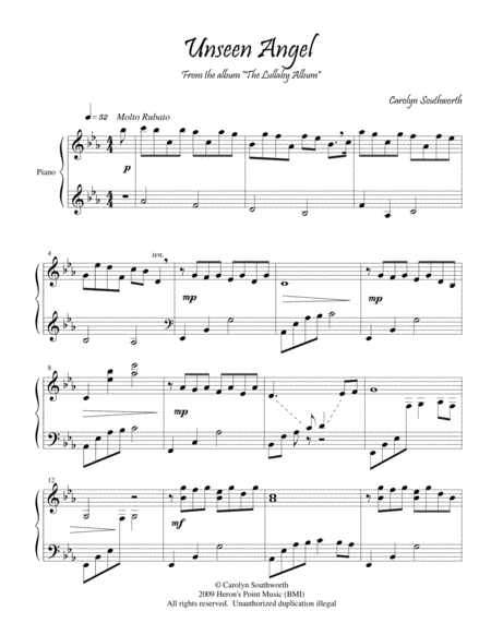 Unseen Angel Sheet Music