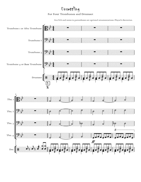 Unsettling Sheet Music