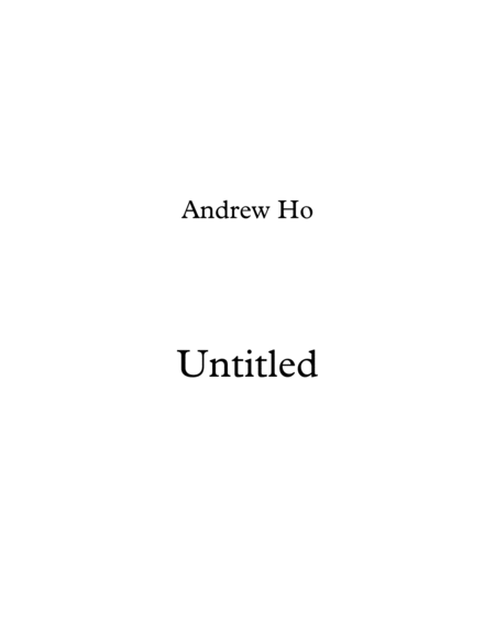 Free Sheet Music Untitled Etude No 1