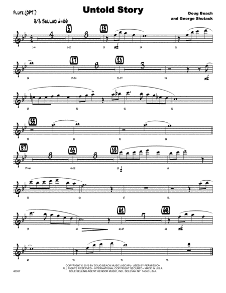 Untold Story Flute Sheet Music