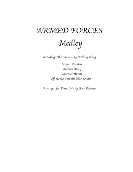 Free Sheet Music Usa Armed Forces Medley Five Branches