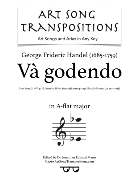 Free Sheet Music V Godendo Transposed To A Flat Major