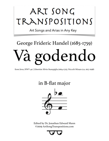 Free Sheet Music V Godendo Transposed To B Flat Major