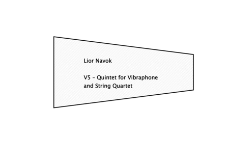 V5 Quintet For Vibraphone And String Quartet 1995 Full Score Sheet Music