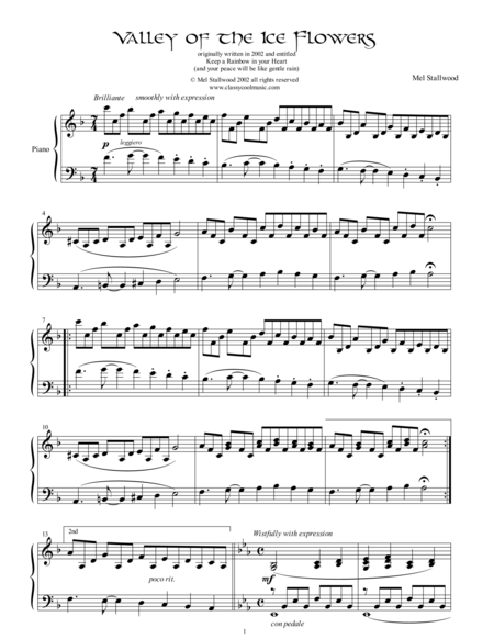 Free Sheet Music Valley Of The Ice Flowers