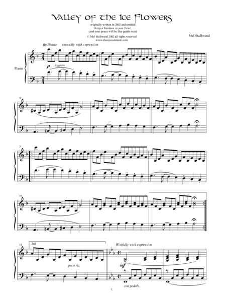 Valley Of The Ice Flowers Sheet Music