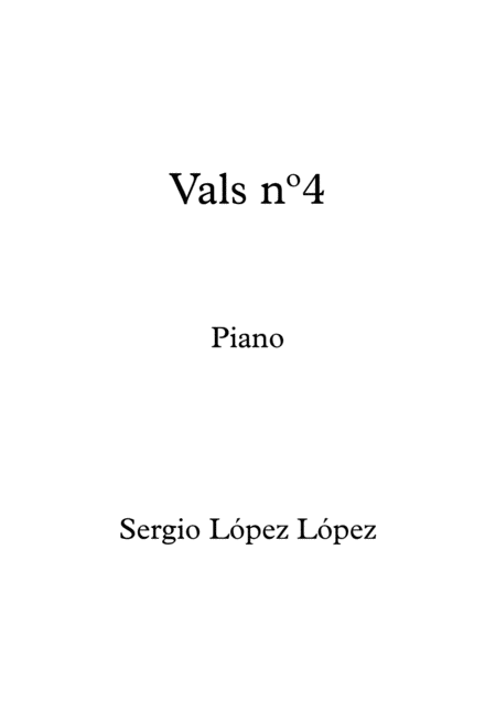 Vals N 4 Sheet Music