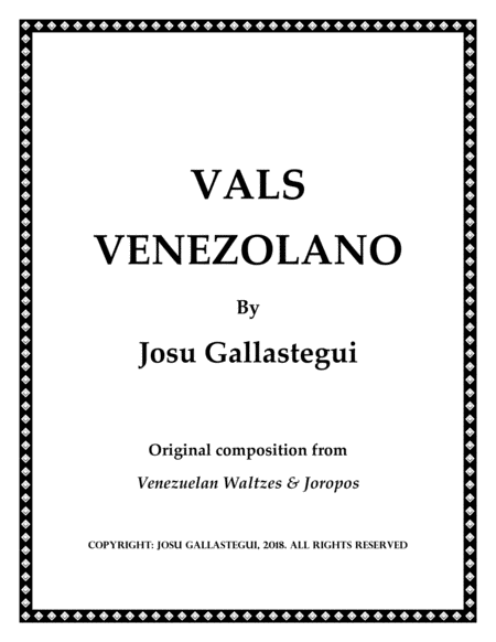 Free Sheet Music Vals Venezolano