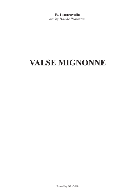 Free Sheet Music Valse Mignonne