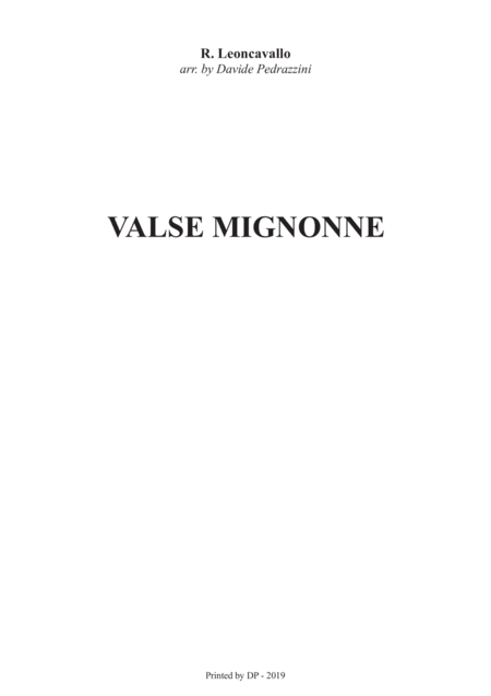 Valse Mignonne Sheet Music