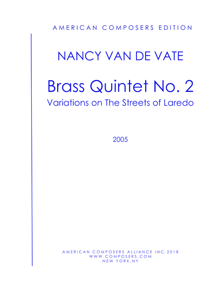 Free Sheet Music Van De Vate Brass Quintet No 2