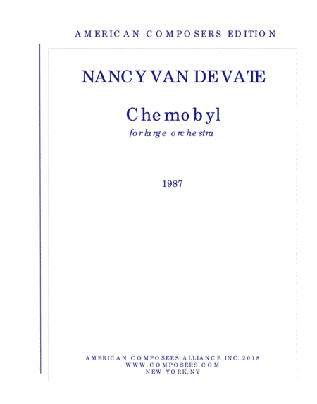 Free Sheet Music Van De Vate Chernobyl