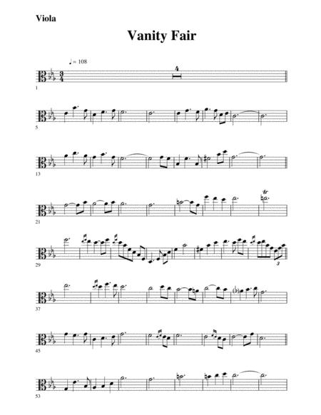 Free Sheet Music Vanity Fair Viola Part Only