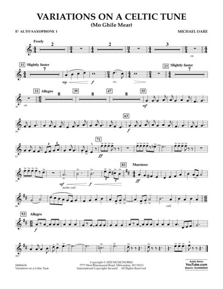 Free Sheet Music Variations On A Celtic Tune Mo Ghile Mear Eb Alto Saxophone 1