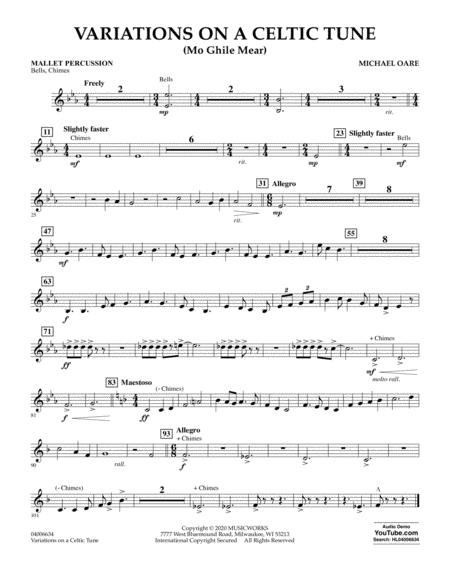 Variations On A Celtic Tune Mo Ghile Mear Mallet Percussion Sheet Music