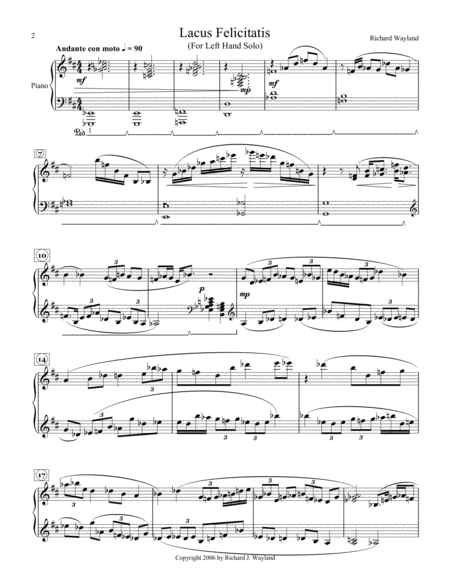 Variations On Andante Sheet Music