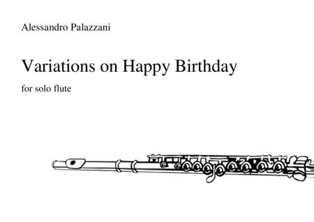 Free Sheet Music Variations On Happy Birthday For Solo Flute