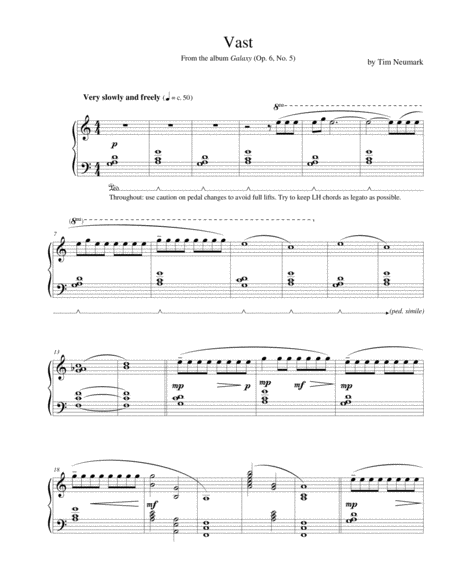 Free Sheet Music Vast