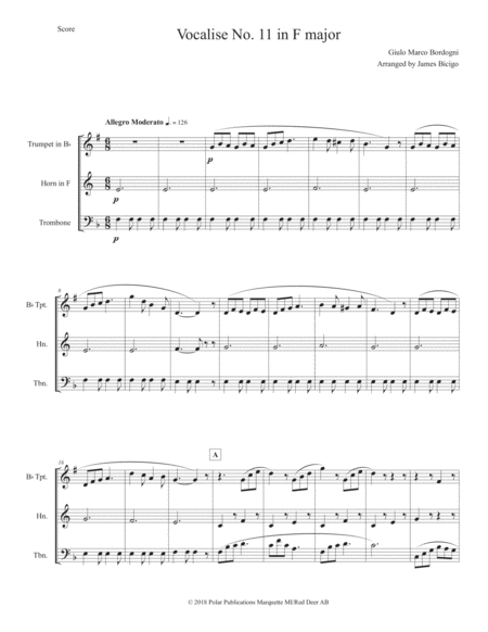 Vcalise No 11 In F Major Sheet Music