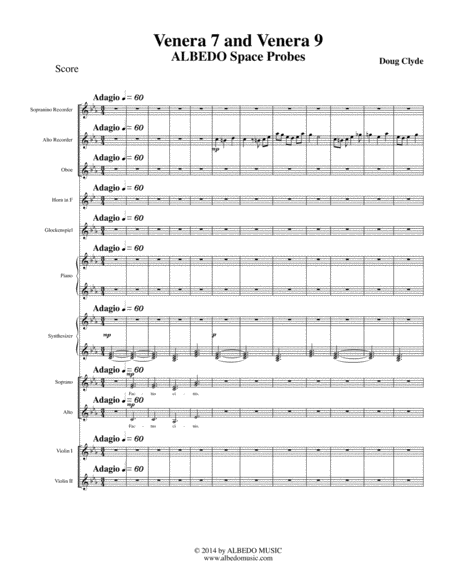 Venera 7 And Venera 9 From Space Probes Sheet Music