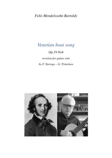 Venetian Boat Song Op 19 No 6 For Guitar Solo Sheet Music