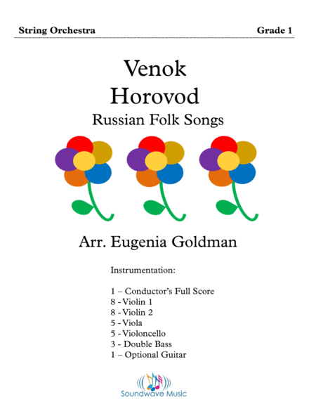 Free Sheet Music Venok And Horovod Russian Folk Songs