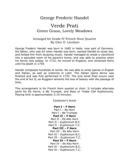 Free Sheet Music Verde Prati F Horns