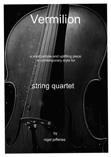 Free Sheet Music Vermilion For String Quartet