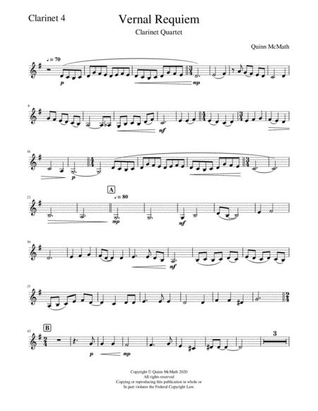 Vernal Requiem Clarinet 4 Sheet Music