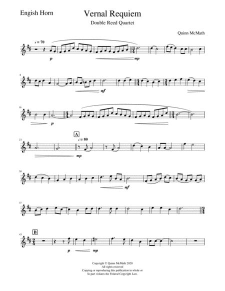 Vernal Requiem English Horn Sheet Music