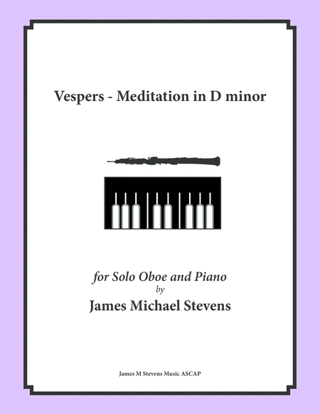 Vespers Meditation In D Minor Oboe Piano Sheet Music