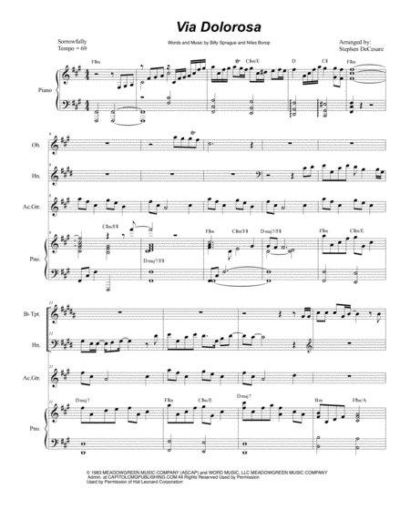 Via Dolorosa Duet For Bb Trumpet And French Horn Sheet Music