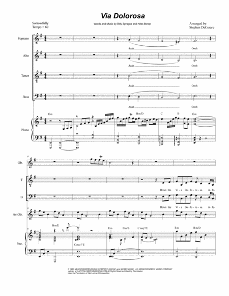 Via Dolorosa For Satb Sheet Music