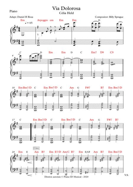 Free Sheet Music Via Dolorosa Piano Accompaniment