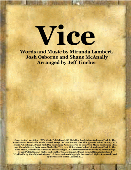 Free Sheet Music Vice