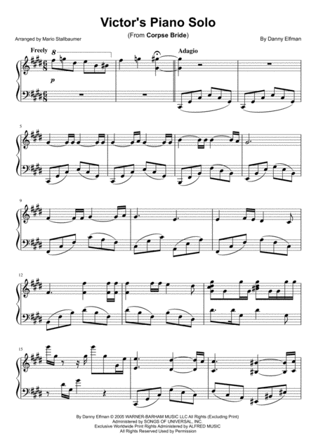 Free Sheet Music Victors Piano Solo