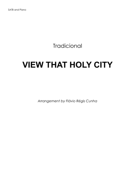 View That Holy City Satb A Cappella Sheet Music