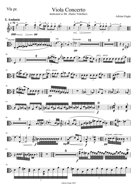 Viola Concerto Piano Reduction Op 18b Viola Part Sheet Music