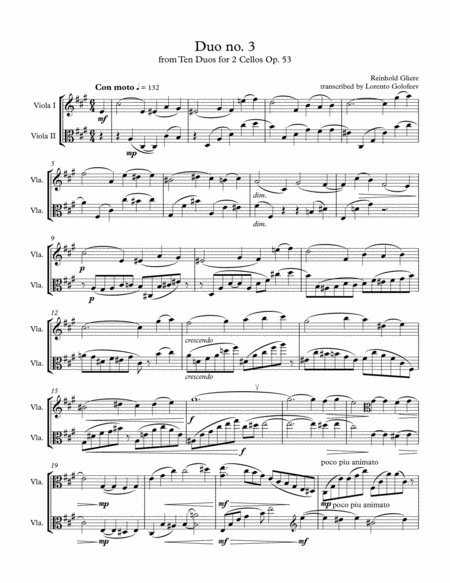 Viola Duo No 3 Sheet Music