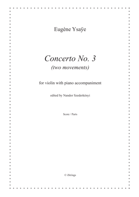 Violin Concerto No 3 With Piano Accompaniment Sheet Music