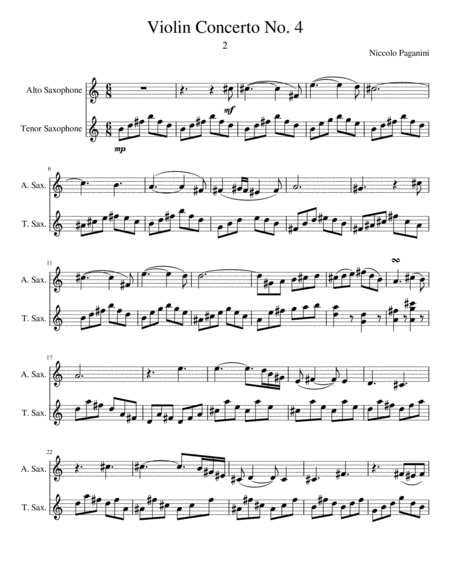 Violin Concerto No 4 Sheet Music