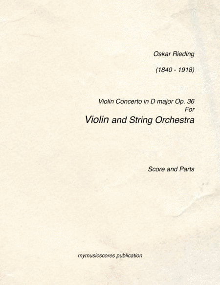 Free Sheet Music Violin Concerto Op 36 For Violin And String Orchestra