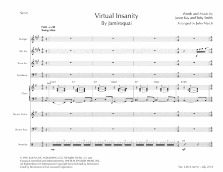 Virtual Insanity Instrumental Sheet Music