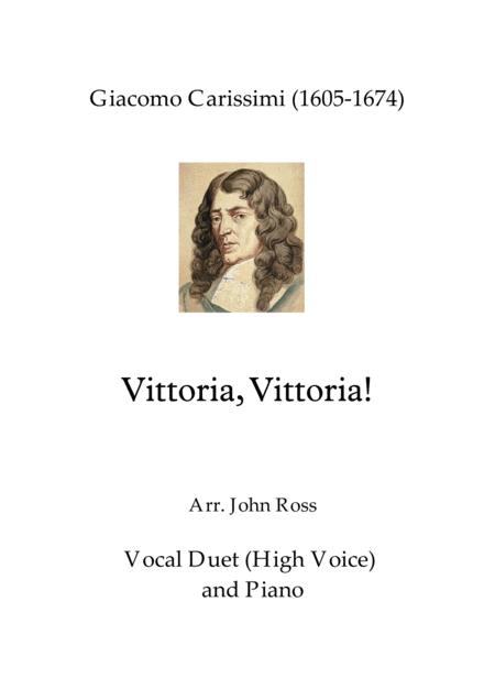 Vittoria Vittoria Carissimi Vocal Duet Sheet Music