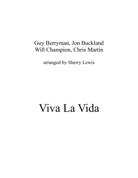 Viva La Vida String Duo For String Duo Sheet Music