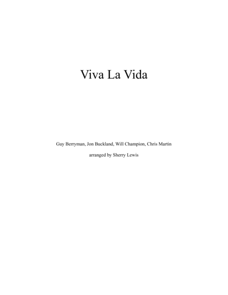 Viva La Vida String Quartet For String Quartet Sheet Music