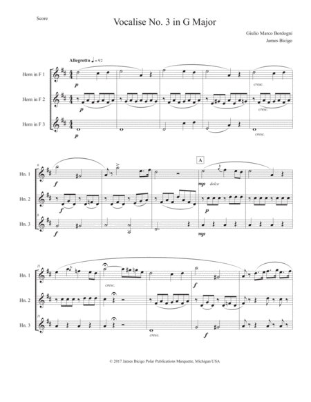 Free Sheet Music Voalise No 3 In G Major