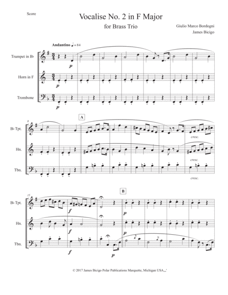 Vocalise No 2 In F Major Sheet Music