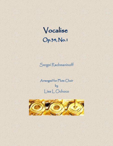 Free Sheet Music Vocalise Op 34 No 14 For Flute Choir