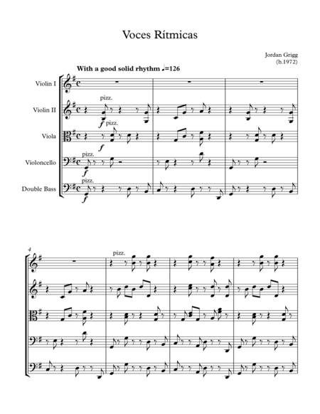 Voces Ritmicas Sheet Music